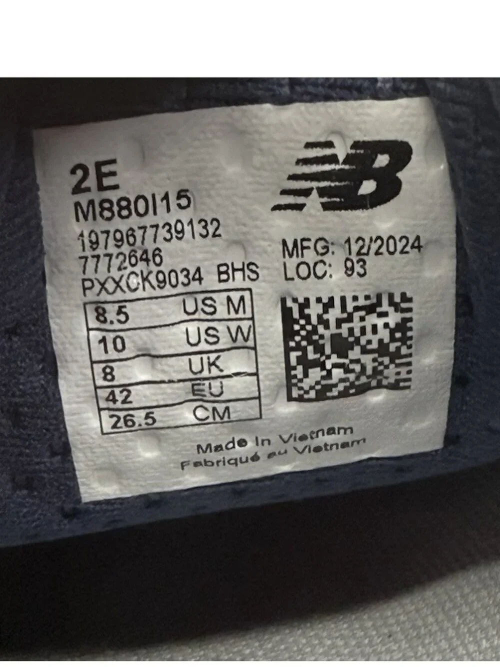 New Balance Fresh Foam 880v15 Running Shoe M 8.5 W 10 2E Blue Sneakers Sea Stone